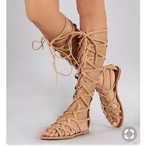 Qupid Tall Gladiator Sandals